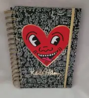NEW Keith Haring Heart Lined Spiral Notebook