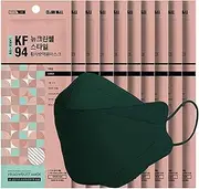 [CLEAN WELL][10 Pack] ::KF94 Certified:: 4-Layers Face Safety Mask for Adult [Made in Korea] + 1 Silicone Ear Saver (White)