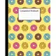 Composition Notebook: Cute Doughnut Donuts Colorful Yellow Pattern, 110 Pages 7.5