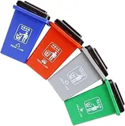 BRIGHTFUFU Educational Boys and Girls Trash Car Garbage Bin Push Vehicles for Boys Girls 4 Colorful Garbage Classification Toys