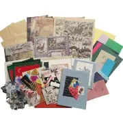 Junk Journal Supplies Destash Ephemera Paper Stickers X-MAS Variety Lot 100 Pcs