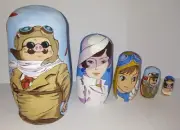 Anime Porky nesting doll handmade