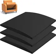 Couch Cushion Support for Sagging Seat, 20" x 20" High-Density Foam Sofa Cushion Support for Under The Cushions, Sofa Cushions Replacement for Sectional Sofa (Black-3pcs)