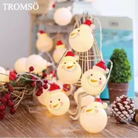 在飛比找momo購物網優惠-【TROMSO】北歐立體微笑雪人暖黃光10燈串/LED電池式