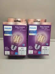 (2) New Philips Tunable Smart Bulb LED 40W Dimmable Wi-Fi Wiz 450 Lumen A15