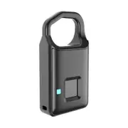 USB Rechargeable Smart Lock Fingerprint Lock Anti-Theft Security Padlock Door Luggage Case Lock black