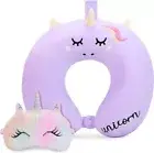 Kids Travel Pillow,Unicorn Neck Pillow for Kids Traveling,Cute Toddler Airplane