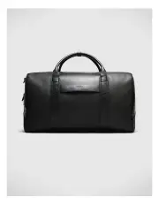 [Politix] Leather Weekender Bag in Black