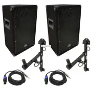 Harmony Audio HA-V10P DJ 10" 300W PA Speaker Speakon to 1/4" Cable & Wall Mount