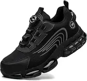 [SDEQA] Waterproof Safety Trainers Men Women Steel Toe Cap Work Shoes Lightweight Breathable Non Slip Industrial Protective Sneakers