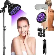 54 W lamp with Tripod Stand, 18 Solar LED Lamps 395 NM for Tanning, Foldable face Tanning Machine, Height Adjustable LED face Stand lamp