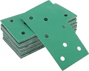 X AUTOHAUX Sandpaper Hook & Loop Sanding Sheets 7.09Inch x 3.74Inch Green 50 Pcs P180 Rectangular Flocking 8 Hole Efficient Grinding and Polishing