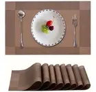 Place Mats, Table Mats Indoor Placemats Washable Non-Slip Set of 8 Light Brown