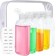 Travel Bottles - Empty Transparent Dispenser Container For Travel | Empty Refillable Containers Travels Size Bottles | Portable Lotion Containers | 100ml Spillproof Transparent Travels Bottle