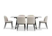 MACKINLEY 7 Piece Dining Suite with Cedric Dining Chairs
