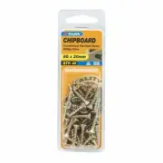 Zenith 8G x 20mm Countersunk Rib Head Chipboard Screws - 45 Pack