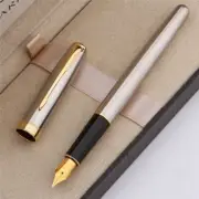 Excellent Parker Sonnet Fountain Pen Stainless Steel Gold 0.5mm Fine Steel Nib