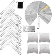 Guitar Gauge, Precision Luthier Ruler Tool, Notched String Action Measuring Setup Template, Stainless Steel Fretboard Scale Marker for Bass, Repair, Adjustment, Maintenance