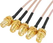 SustVita 5PCS Coaxial Cable Connectors: SMA Female to u.FL/IPX/IPEX RF Antenna Coaxial Cable Adapter 50Ω 15cm