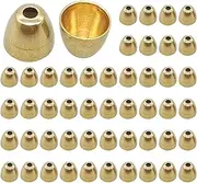 Fly Binding Cone Heads - Weighted Brass Beads, Pipe Fly Supply, Plus Size Sinker Pack | Copper Conehead Fly Material Kit, Slotted Design Binding Accessory - Pieces for Anglers, M