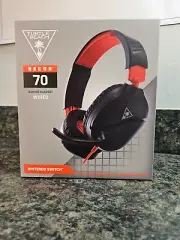 Turtle Beach Recon 70 Gaming Headset Wired ~ Nintendo Switch ~ Red & Black