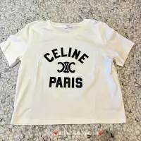 在飛比找Yahoo!奇摩拍賣優惠-CELINE 女款 Logo 短TEE ❤️