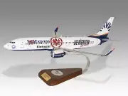 Boeing 737-800 SunExpress Desk Wood Airplane New Model Small Scale 1/130