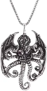 [MYTHATOM] Cthulhu Alloy Pendant Necklaces Great Old One Myth Ocean Octopus Necklace Sea Kraken Enamel Lover Accessories, Medium, Zinc, No Gemstone, Medium, Zinc, No Gemstone