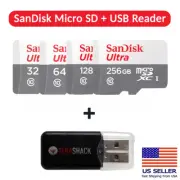 SanDisk Micro SD Card Ultra Memory 32GB 64GB 128GB 256GB Class 10 TF USB Reader