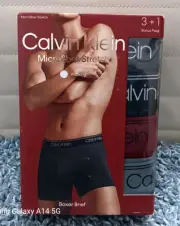 Calvin Klein Men's 4-Pack Microfiber Stretch Boxer Briefs Underwear Multicolor