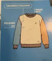 Aldi Gear Children’s Kid’s Crewneck Pullover with Logo Size S 6-7 2025 NWT