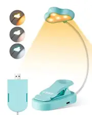 Reading Light for Book in Bed, Portable Clip-on Lamp, USB Rechargeable, 3