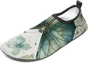 [BTCOWZRV] Water Shoes for Women Men Garden Butterfly Water Sports Shoes Slip-on Breathable Lightweight Athletic Aqua Sock