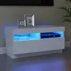 vidaXL TV Cabinet with LED Lights White 80x35x40 cm 2BB