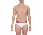 Bikkembergs White Cotton Men Brief