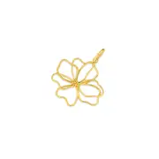 9ct Gold Open Flower Pendant