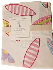 Pottery Barn Kids Twin Sheet Set Surfboards 3 Pc Bedding Fitted Flat Pillowcase