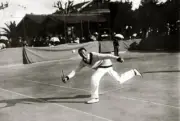 Tennis France Reggie Doherty Seen Playing In The South Of France Old Photo