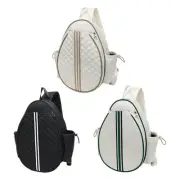 Tennis Racket Bag Adults Portable Zipper Carry Bag Chest Shoulder Purse