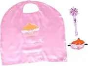 3pcs Light Up Princess Dress Up for Snowflake Wand Cape Mask for Halloween Parties Birthday Celebrations Role Play Activities