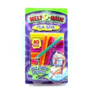 New Melt-O-Matic Pla-Stix Refill Set, 60 sticks, asst. colors #38045 2000