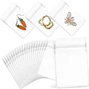 ULTECHNOVO 100 Pcs Jewelry Bag Mini Bags Sealed Bags Small Packing Bags Clear Zipper Pouches Small Bag Jewelry Storage Bags Self Sealing Bags Small Plastic Bags for Jewelry PVC Transparent