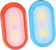 GANAZONO 2pcs LED Clip Light for Night Running Safety Lamp Red Blue Portable Sports Safety Light for Jogging Biking and Outdoor Activities Battery Not Included