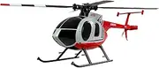 Amewi Hughes MD500 Helicopter Civil 4-Channel 6G RTF Red/Light Grey RC Remote Control