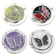 Handbag Hanger - Set of 4 Foldable Purse Hooks, Mixed Color, Butterfly Shape,...