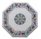 18" Marble side corner Table Top Inlay Mosaic Marquetry art work