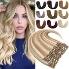 Balayage Triple Weft Real Remy Human Hair Extensions Clip In Full MEGA THICK AU