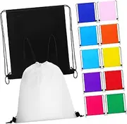 GANAZONO 12Pcs Drawstring Bags Gym Backpacks Storage for Men and Women for Camping Hiking Fishing and Daily Use