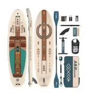 ABBOARD Inflatable Stand Up Paddle Boards - Extra Wide Fishing Paddleboard,Co...