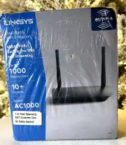 LINKSYS Dual Band WiFi 5 Router to 1000 square feet and 10+ device speed AC1000